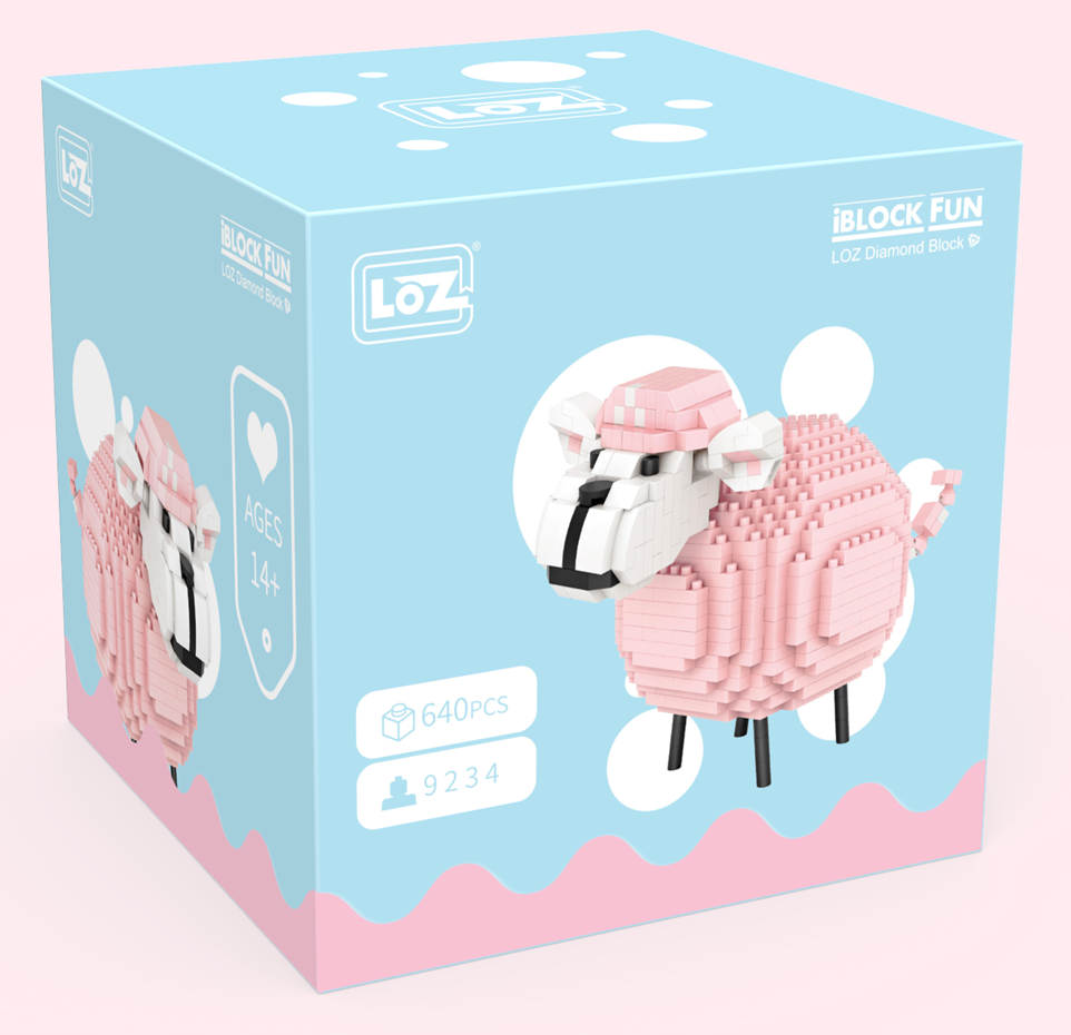 Loz 9234 Pink Sheep Diamond Blocks