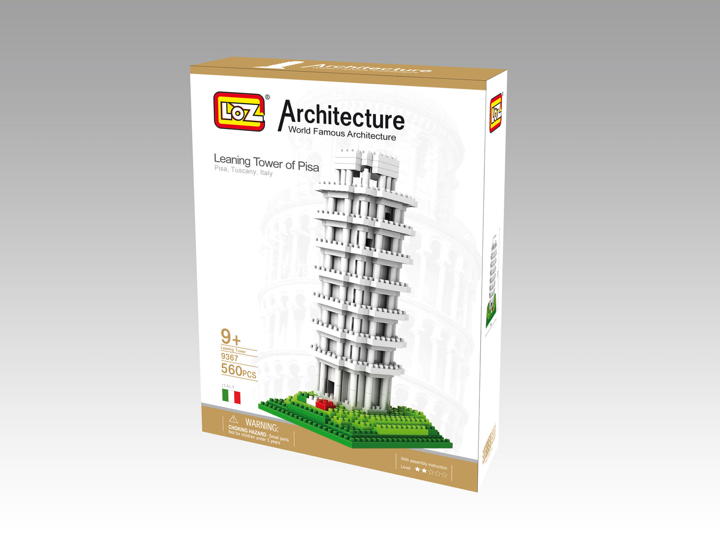 Loz 9367 Leaning Tower Of Pisa Diamond Block