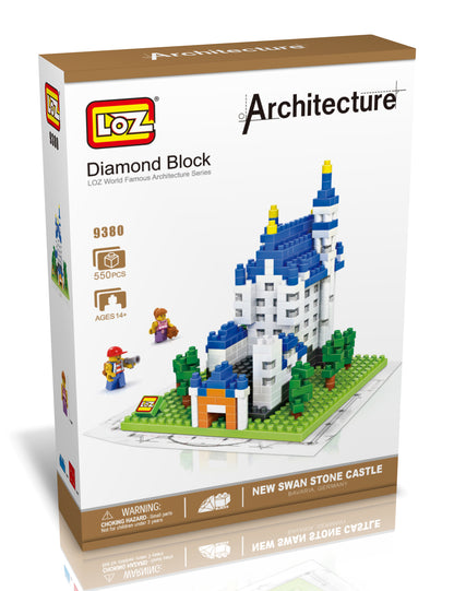 Loz 9380 New Swan Stone Castle Diamond Block