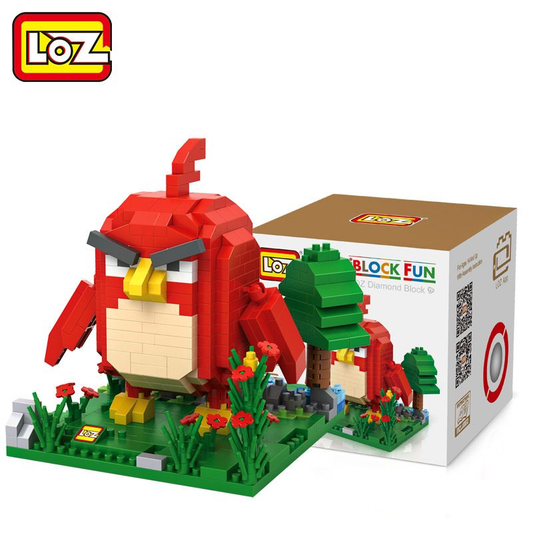 Loz 9647 Diamond Block Bird Red